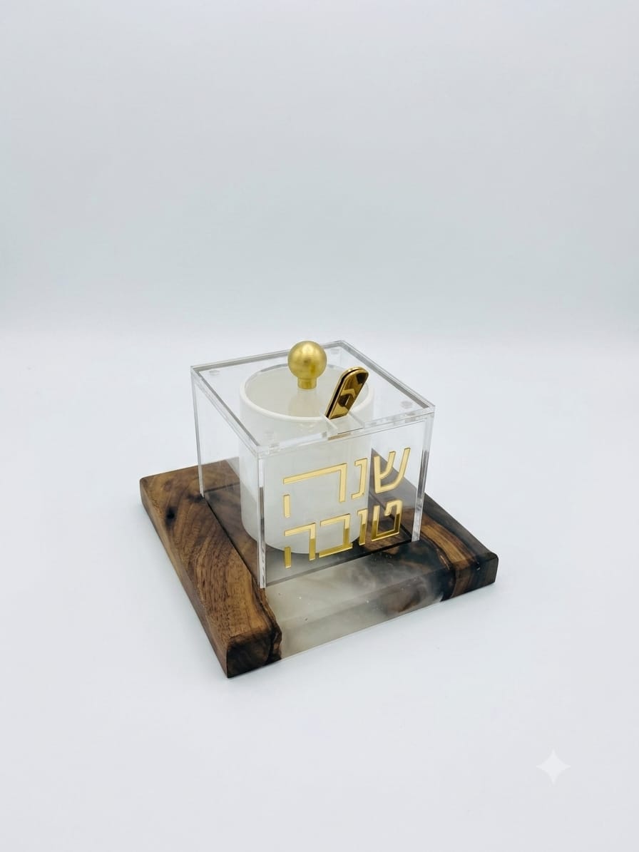 Honey holder with coaster
