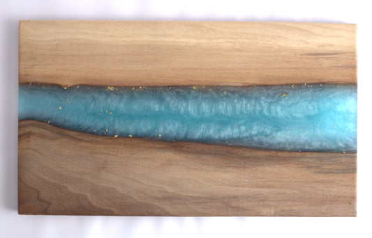 Medium Blue With Gold Flakes