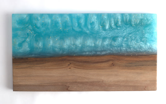 Medium Blue With Gold Flakes